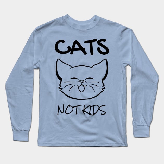 Cats NOT Kids Long Sleeve T-Shirt by FurryBallBunny